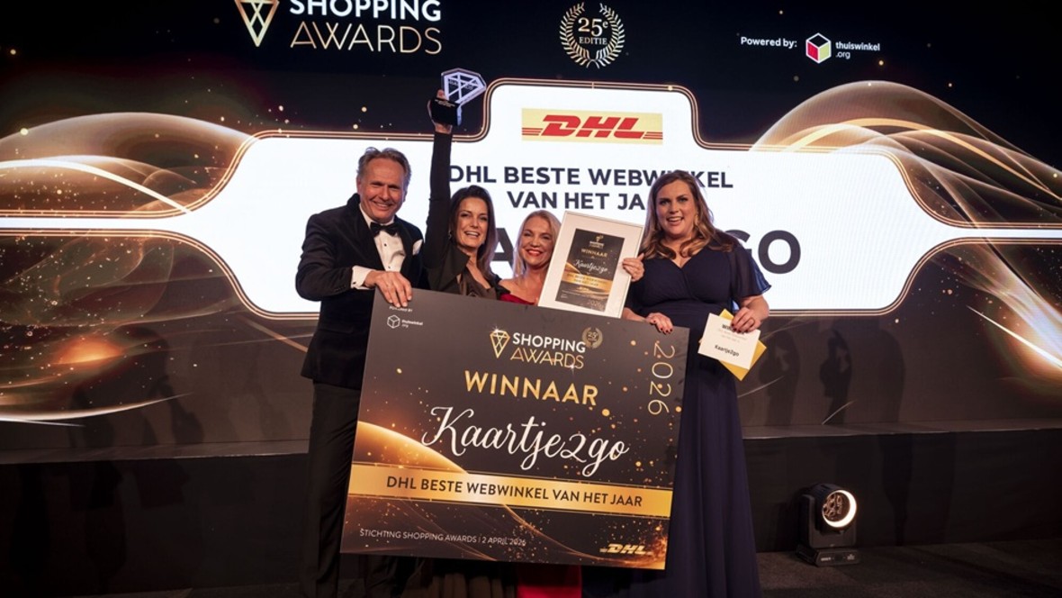 Kaartje2go wint jubileumeditie Shopping Awards